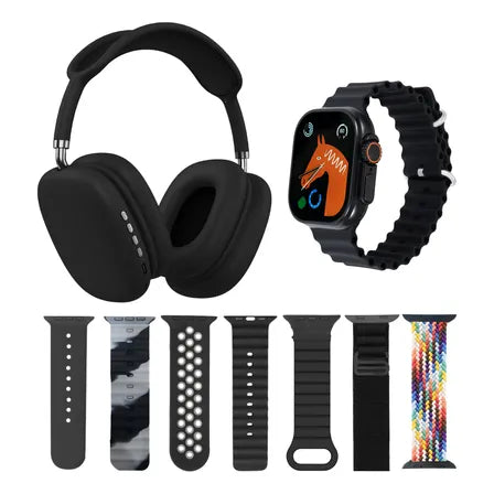 Combo Smartwatch + Audífonos Inalámbricos con Correas Intercambiables