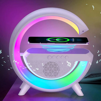 LÁMPARA LED CON CARGADOR Y BOCINA